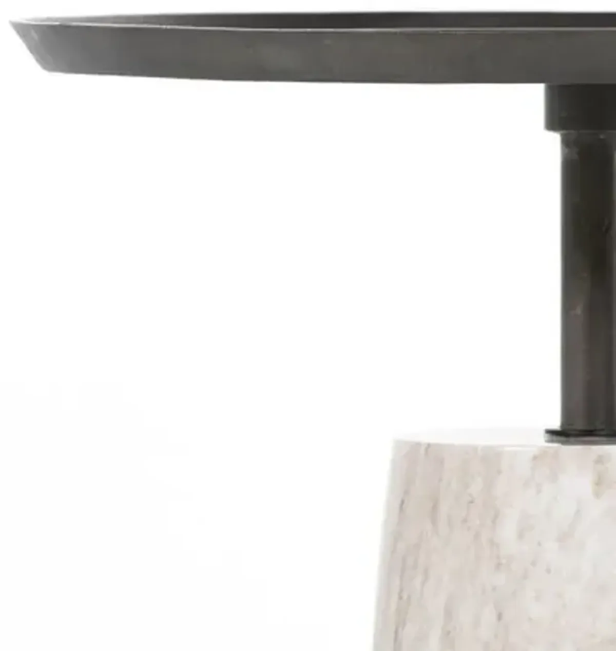 Remy Marble End Table - Gray