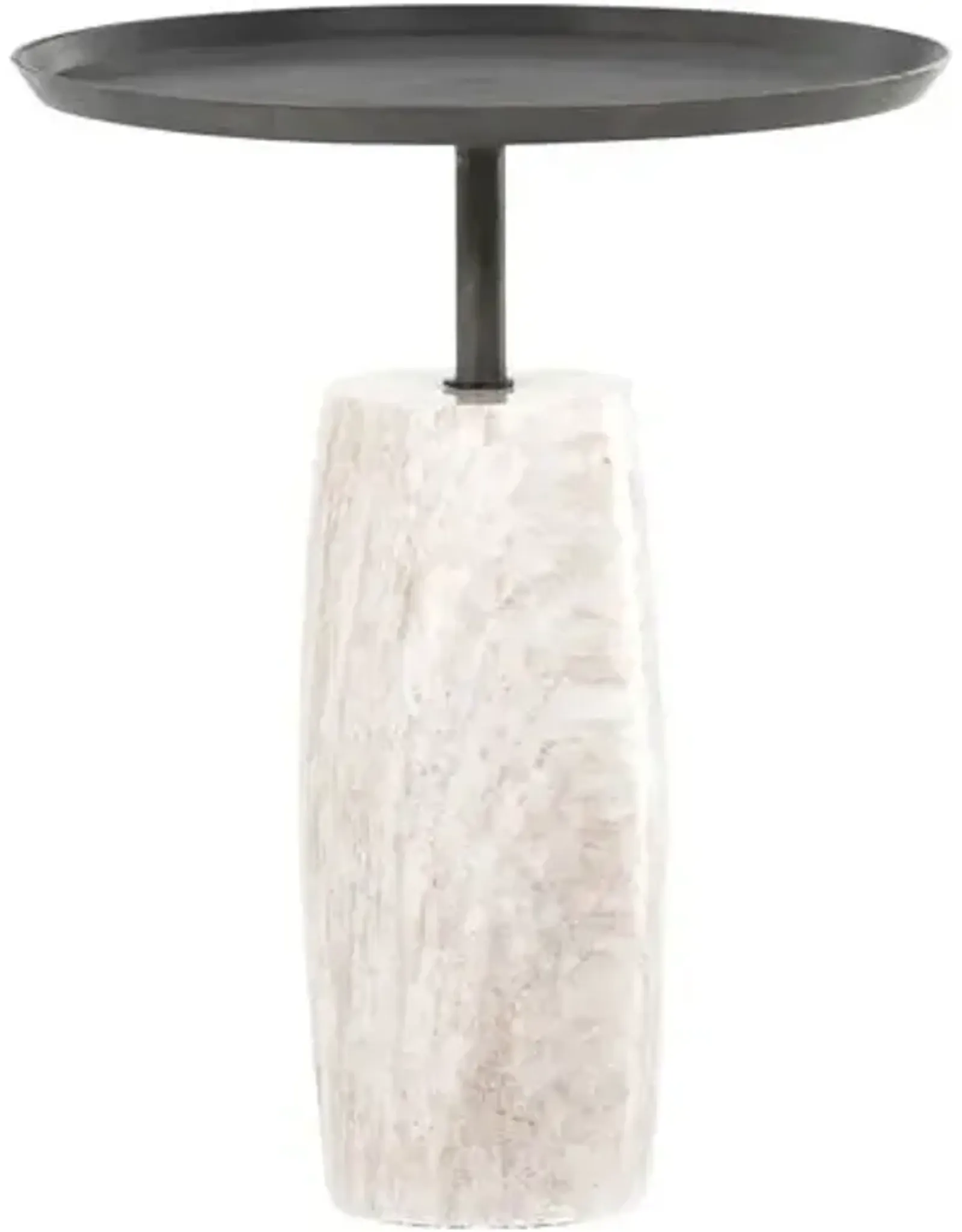 Remy Marble End Table - Gray