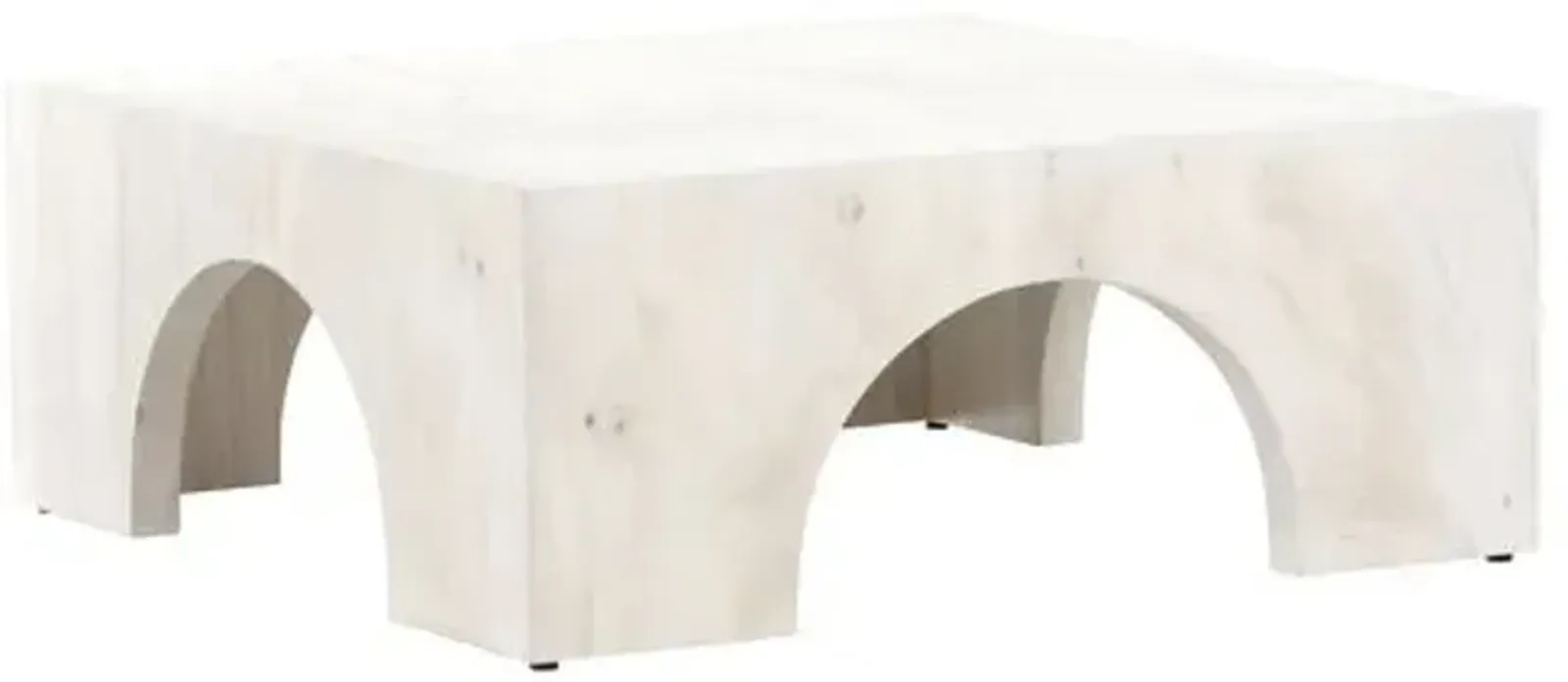 Ezra Coffee Table - Bleached Guanacaste - White