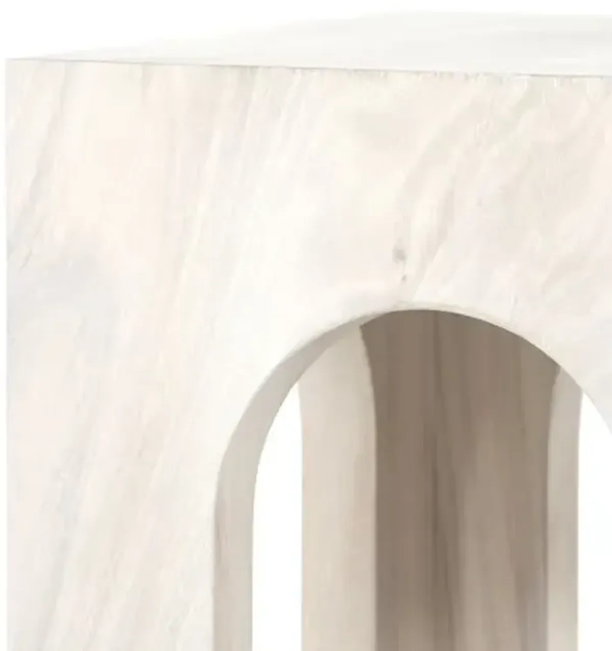 Ezra End Table - Bleached Guanacaste - White