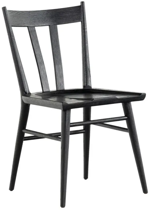 Ned Dining Chair, Black Oak