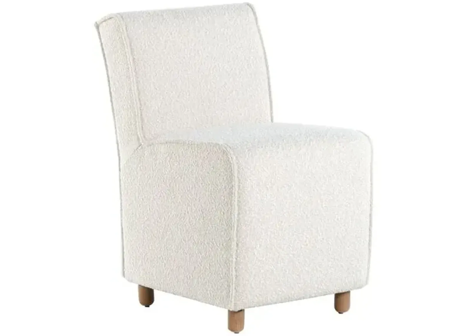 Thomas Boucle Dining Chair - Natural - Ivory