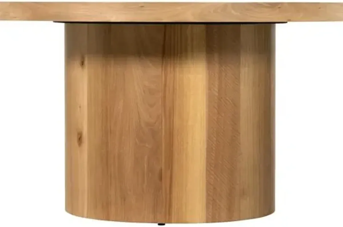 Bryn 60" Round Dining Table - Natural Yukas
