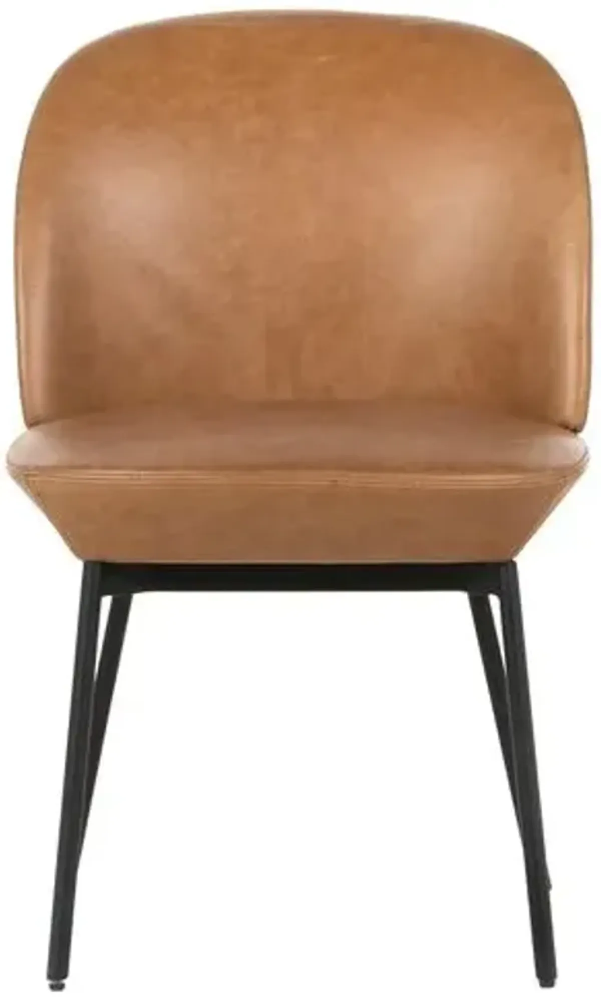 Denver Leather Dining Chair - Butterscotch - Brown