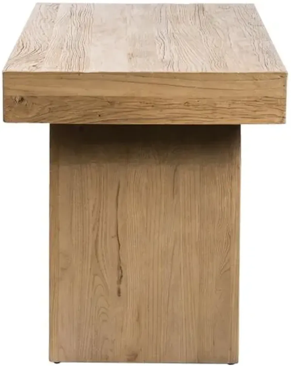 Wyatt Desk - Natural Reclaimed Elm - Handcrafted - Brown