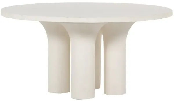 Cove 60" Dining Table, White Concrete