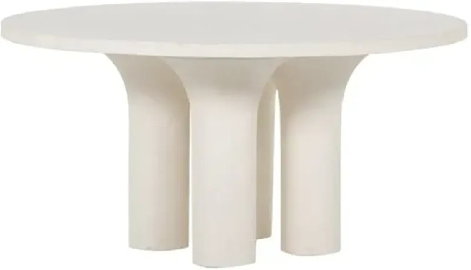 Dale 60" Dining Table - White Concrete