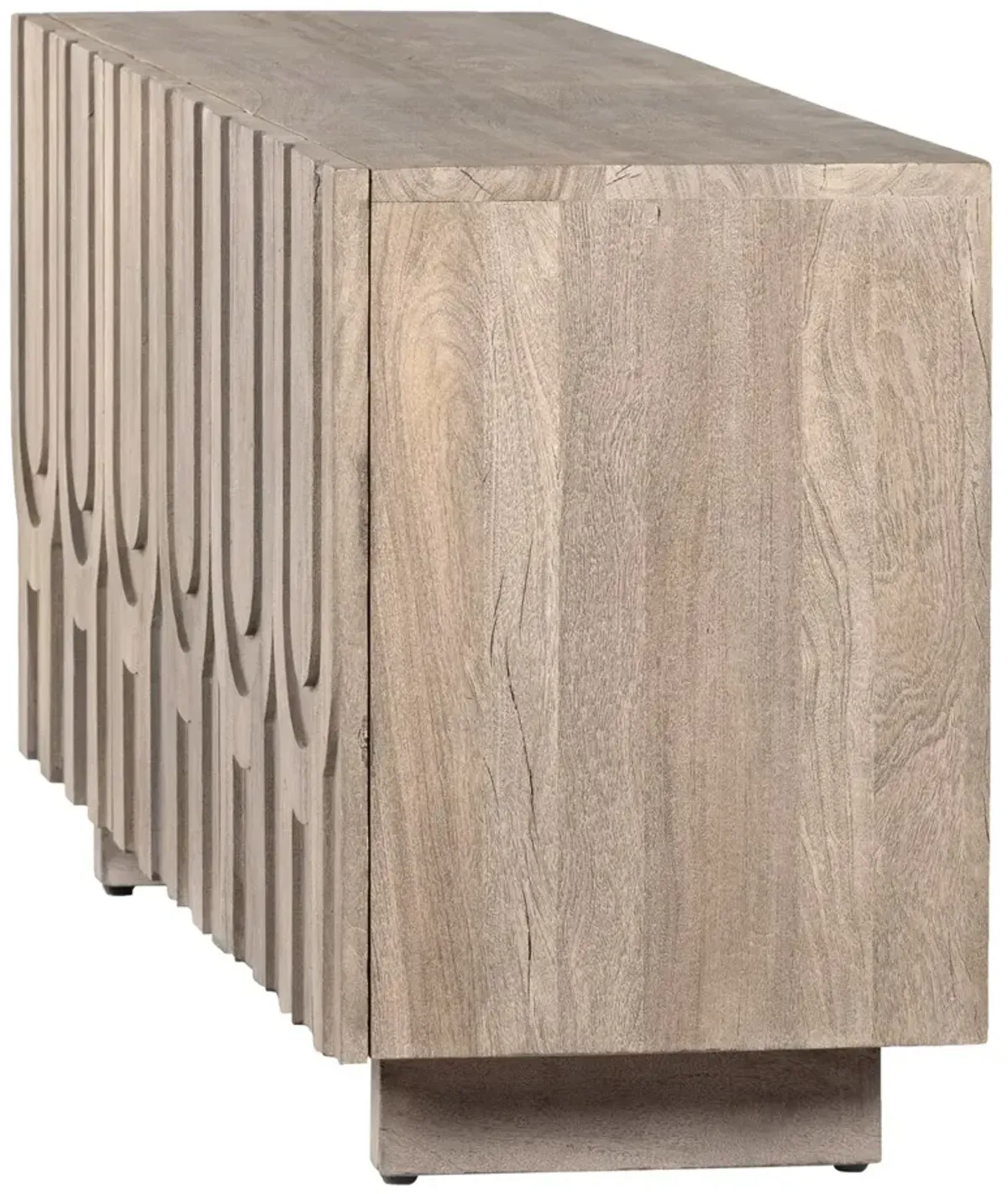 Elliot Reclaimed Wood Media Console, Aged Gray