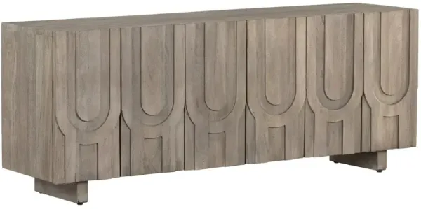 Elliot Reclaimed Wood Media Console, Aged Gray