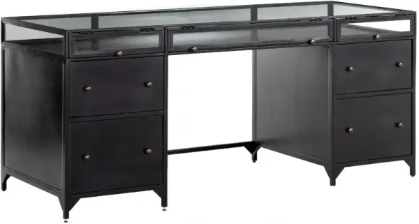 Aubrie Executive Desk, Black