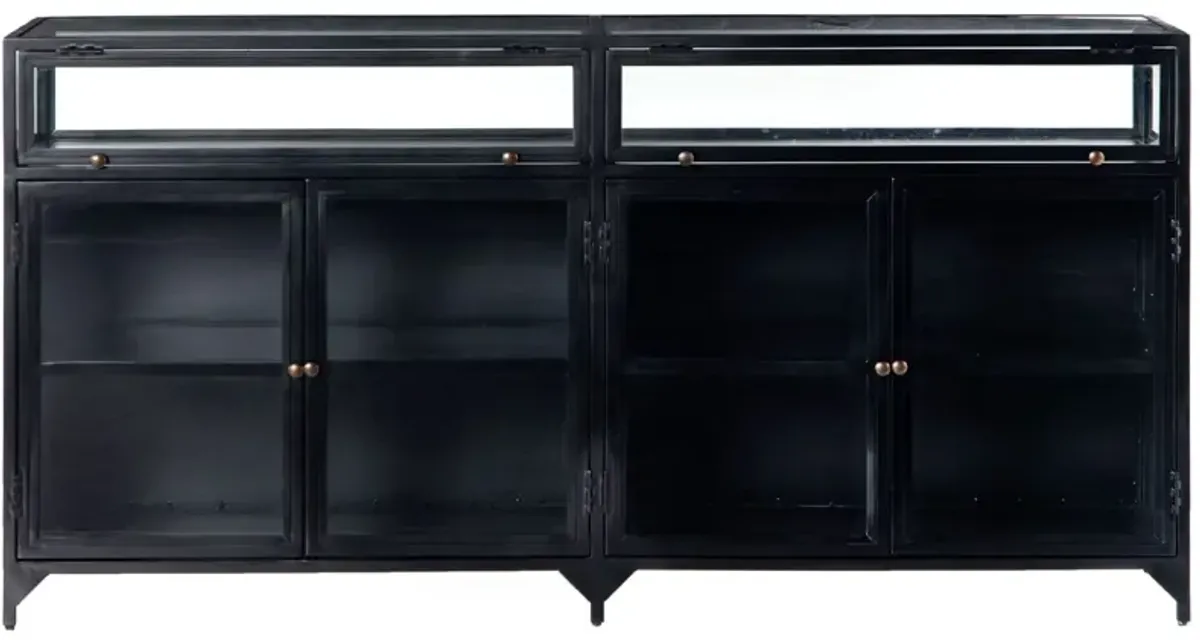 Aubrie Shadow Box Sideboard, Black