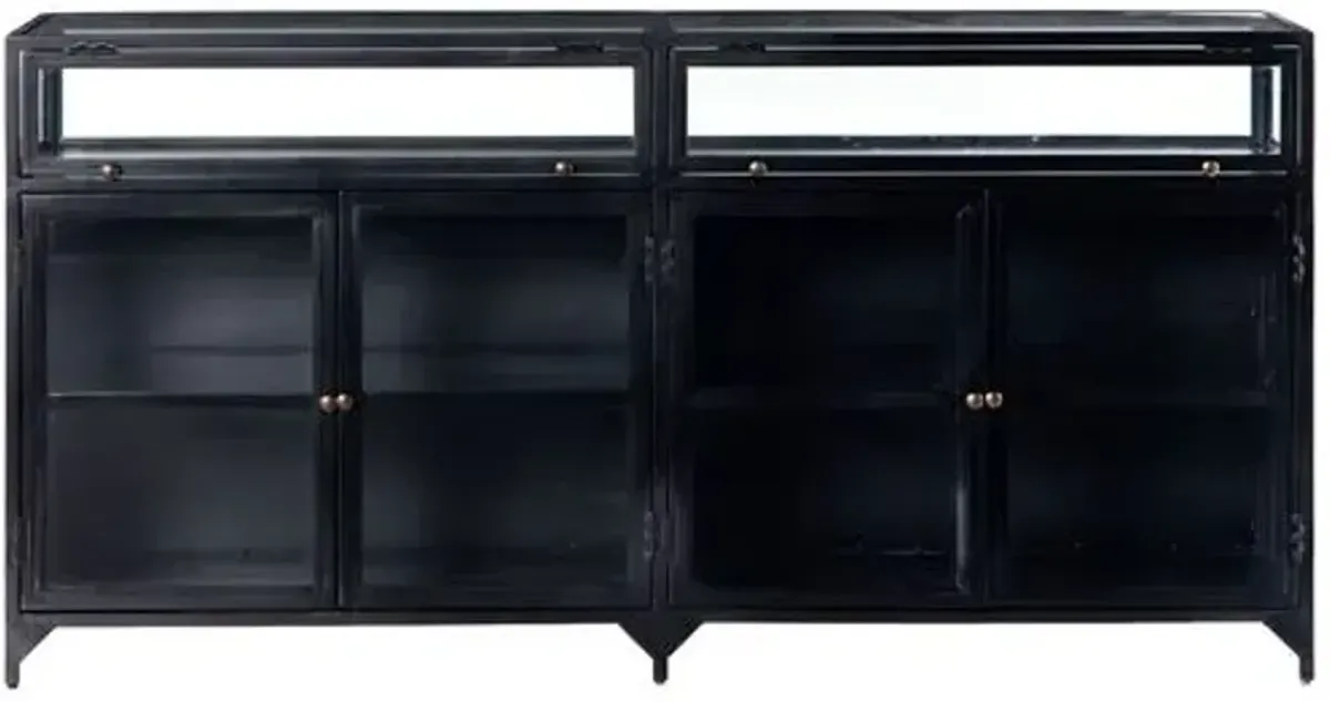 Aubrie Shadow Box Sideboard - Black