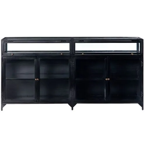 Aubrie Shadow Box Sideboard - Black