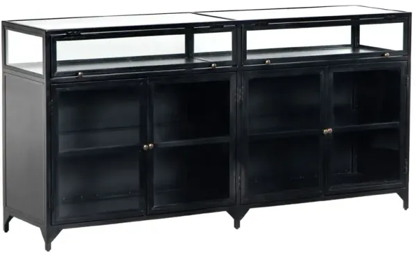 Aubrie Shadow Box Sideboard, Black