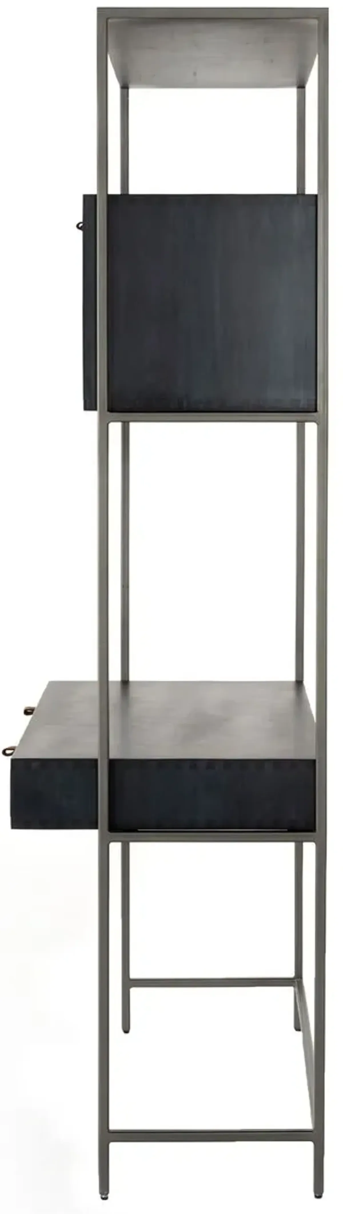 Justina Modular Wall Desk, Black