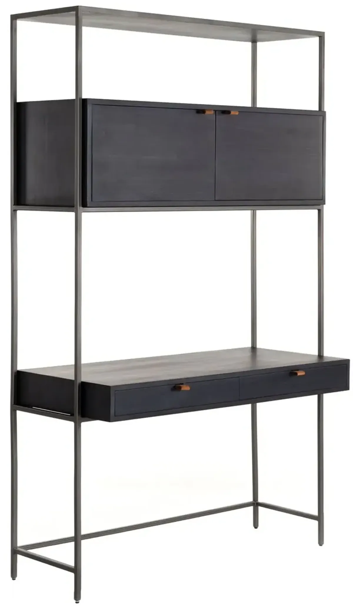 Justina Modular Wall Desk, Black