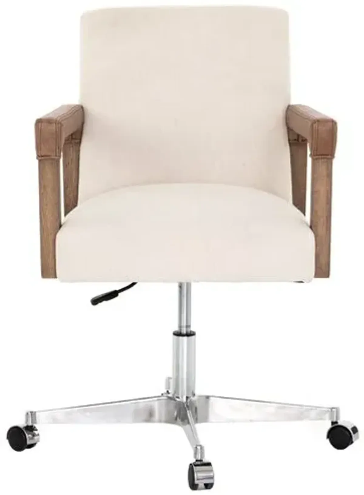 Fairlee Desk Chair - Ivory/Saddle