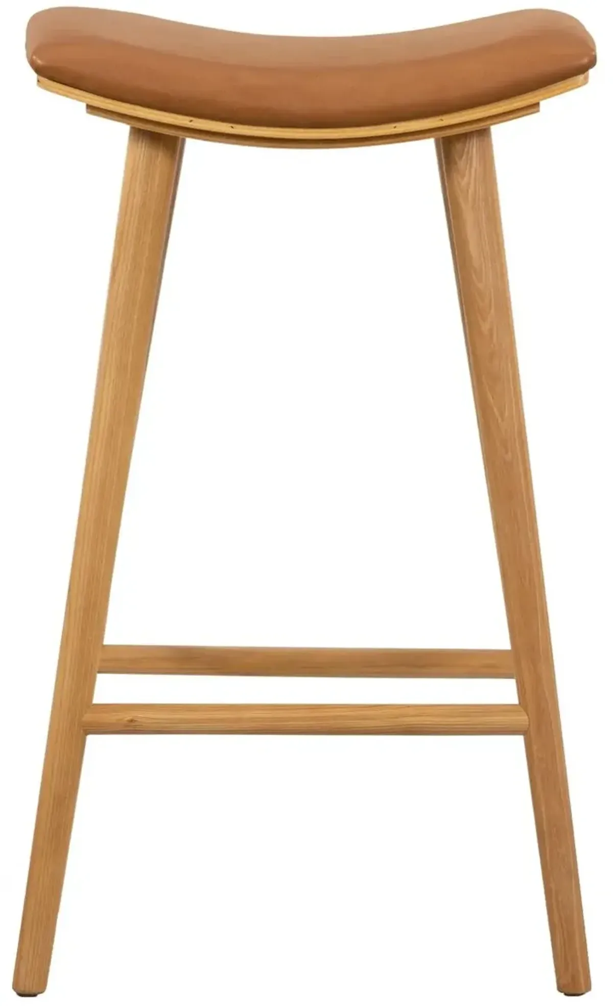 Hue Leather Barstool - Natural/Butterscotch - Brown