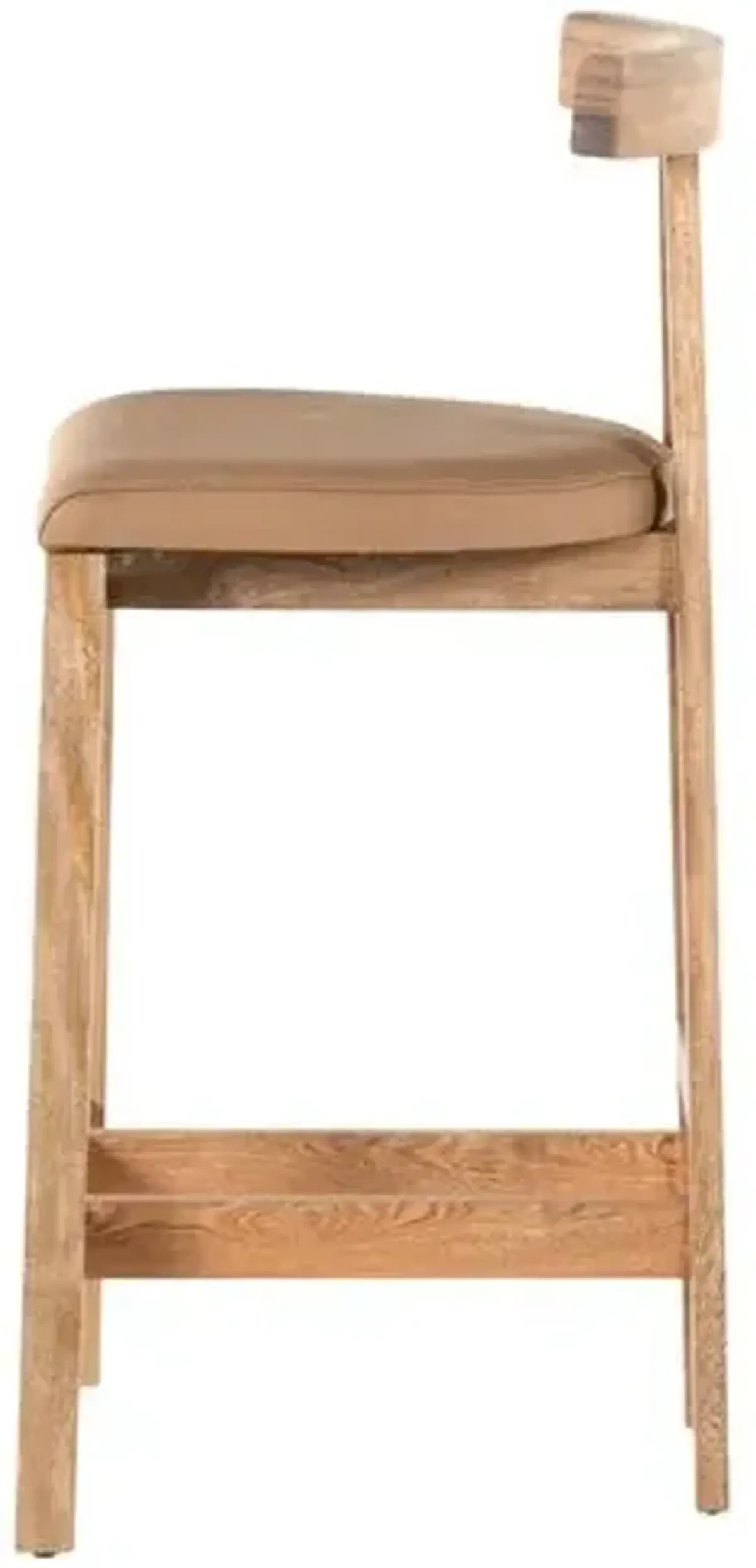 Oscar Leather Counter Stool - Natural