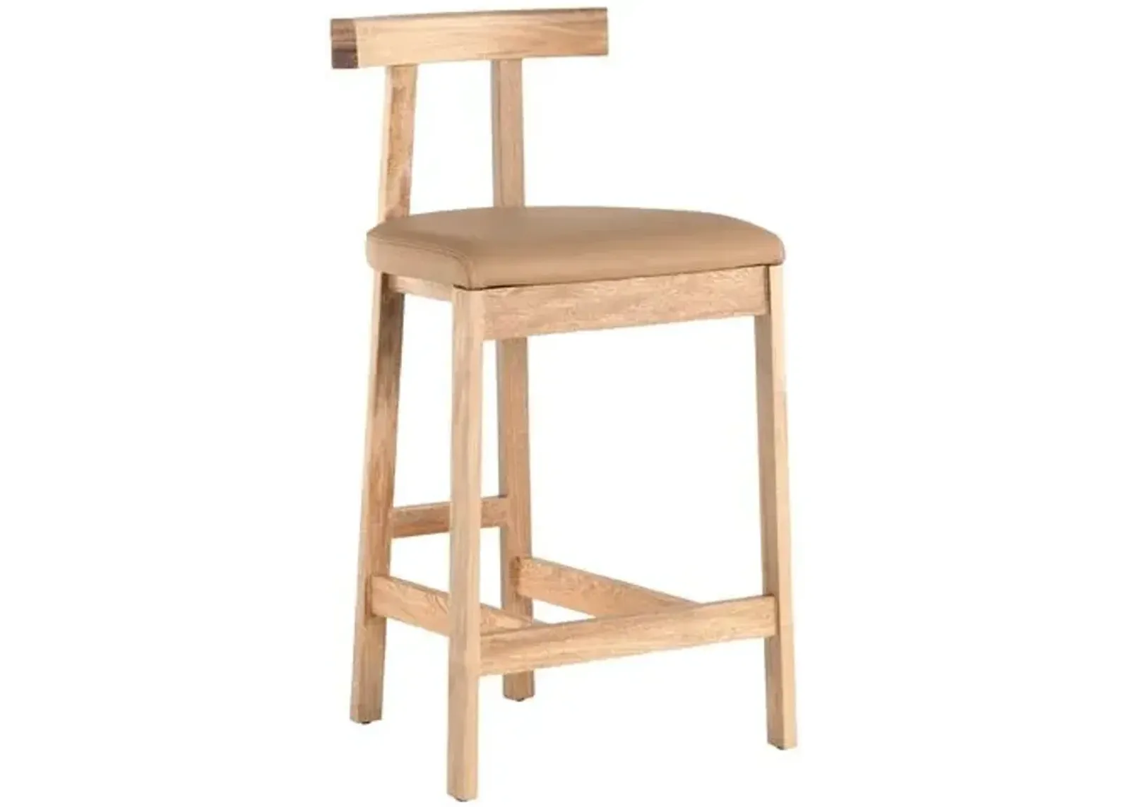 Oscar Leather Counter Stool - Natural