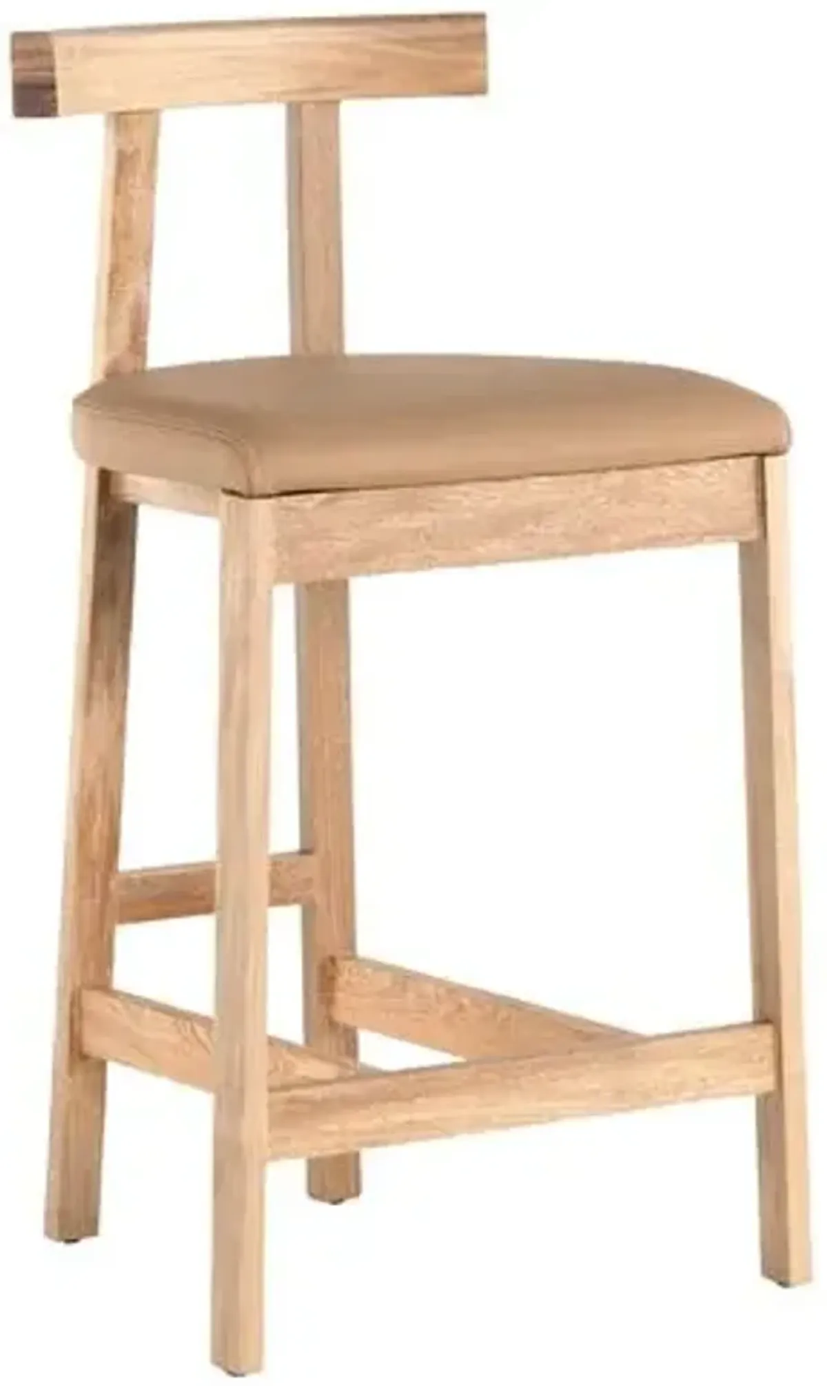 Oscar Leather Counter Stool - Natural