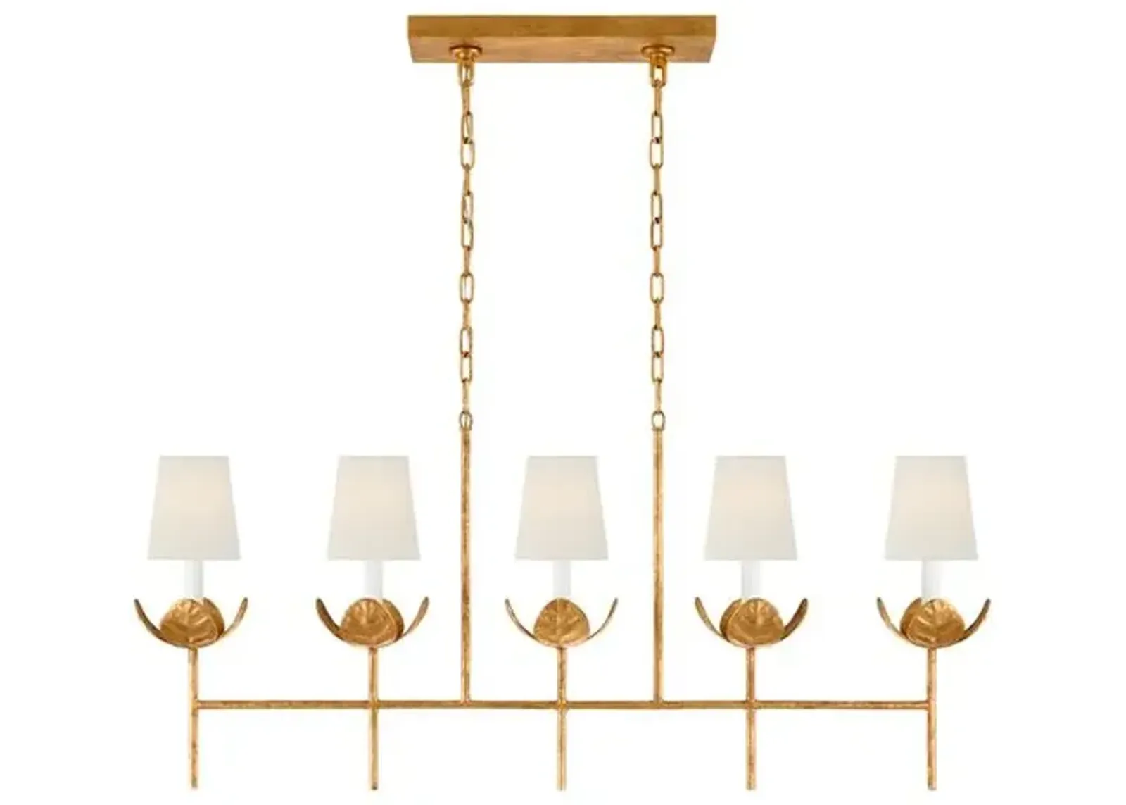 Visual Comfort - Illana Large Chandelier - Antique Gold Leaf