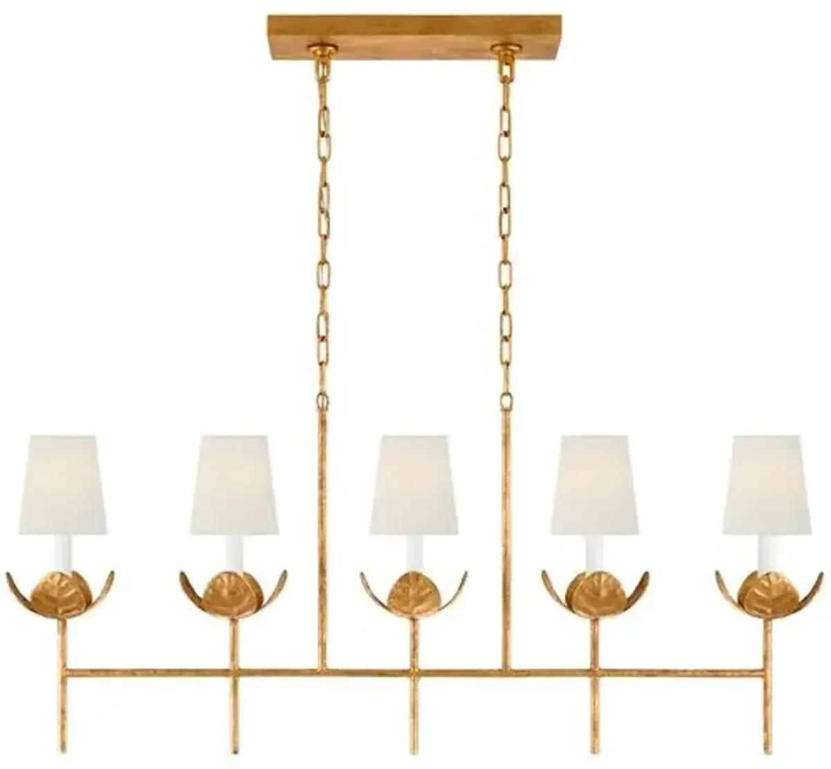 Visual Comfort - Illana Large Chandelier - Antique Gold Leaf