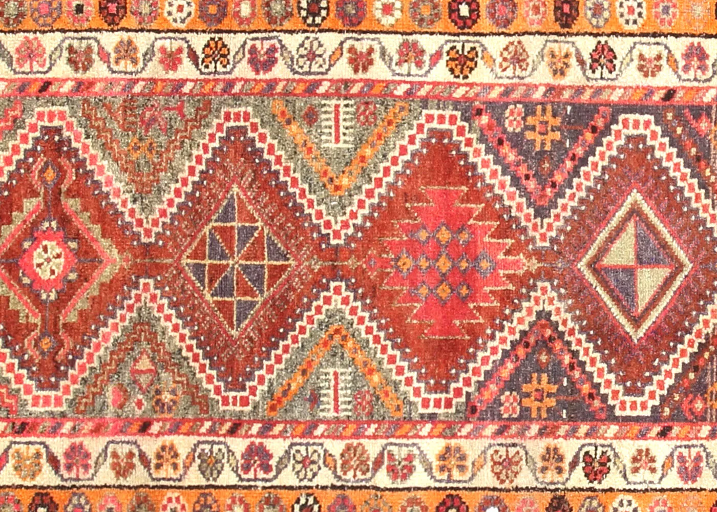 1960s Turkish Oushak Runner - 2'9" x13'6" - Nalbandian - Orange