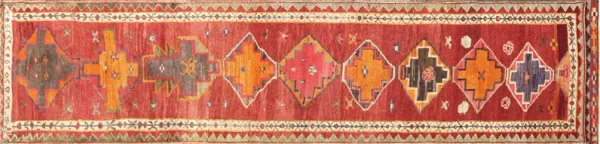 1960s Turkish Oushak Rug, 2'10" x 11'11"