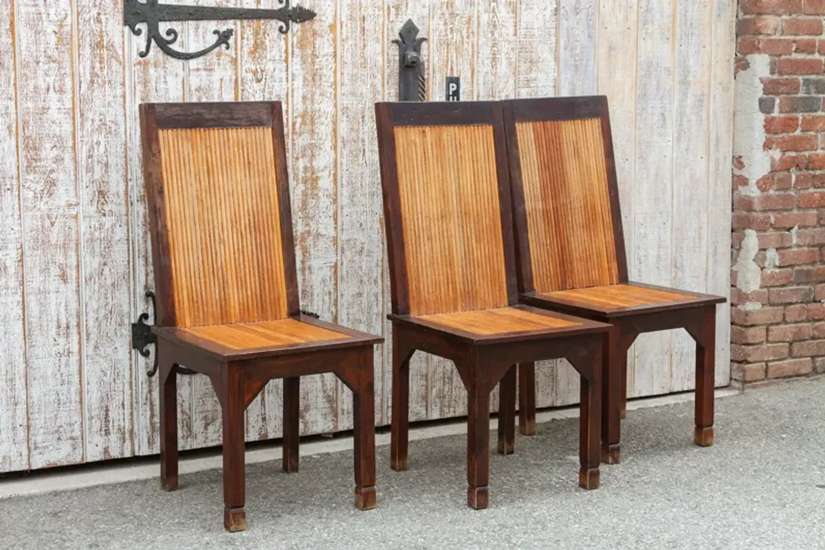 Tall Plantation Bamboo & Teak Chair - de-cor - Brown