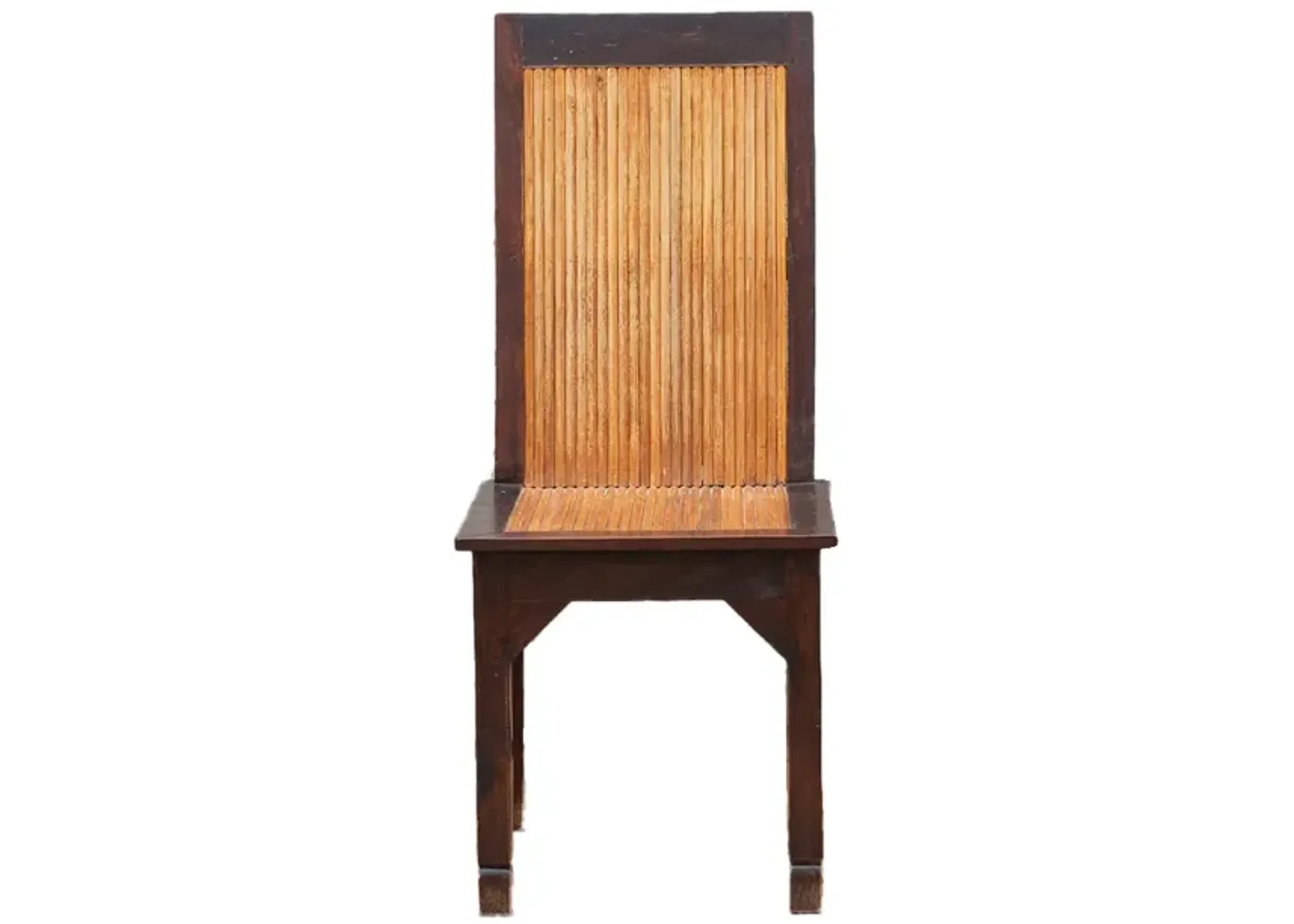 Tall Plantation Bamboo & Teak Chair - de-cor - Brown