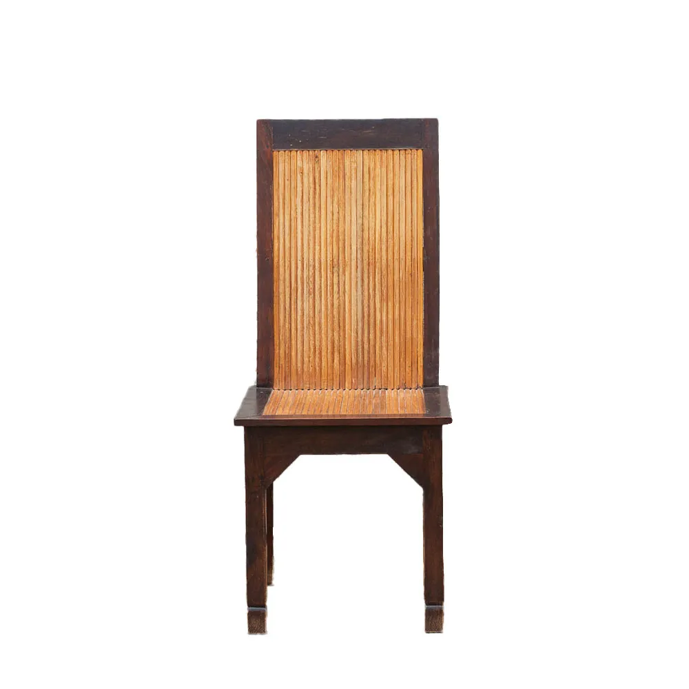 Tall Plantation Bamboo & Teak Chair - de-cor - Brown