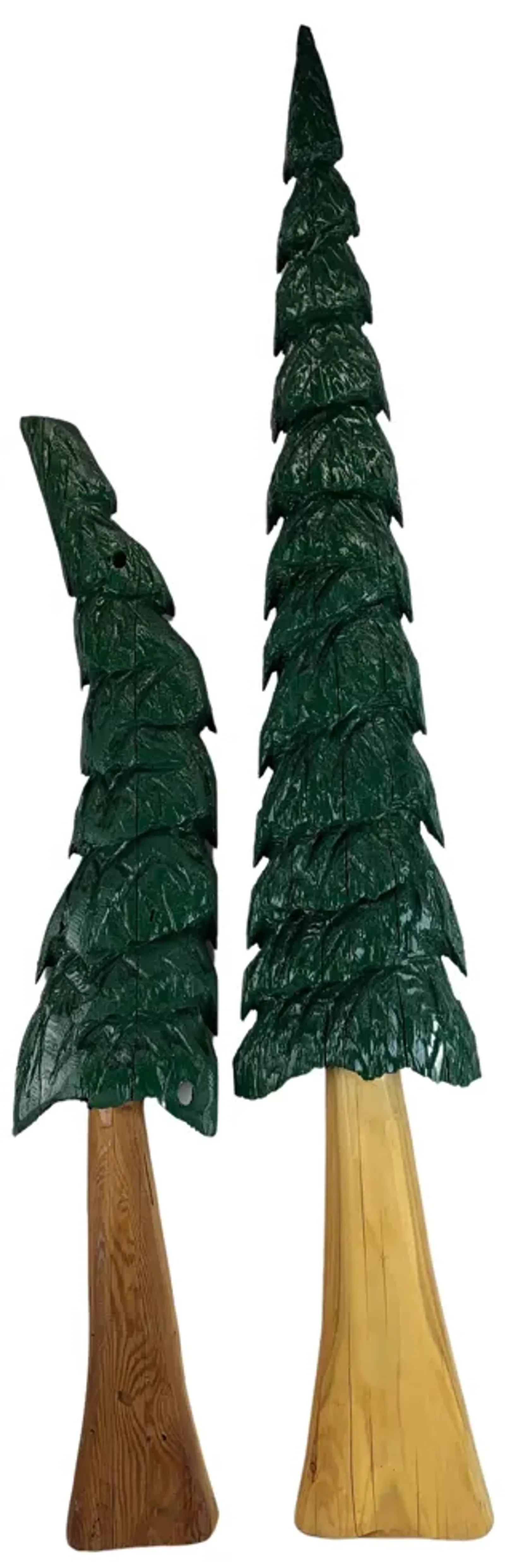 Hand-Made 48" & 36" Christmas Trees - Pr - Eat Drink Home - Green