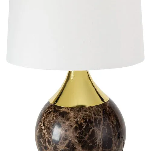 Barrett Mini Lamp - Brown Marble - Regina Andrew