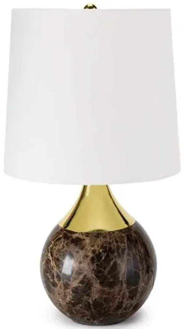 Barrett Mini Lamp - Brown Marble - Regina Andrew