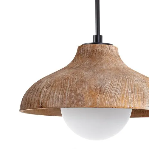 Coastal Living Surfside Wood Pendant - Natural - Regina Andrew - Beige