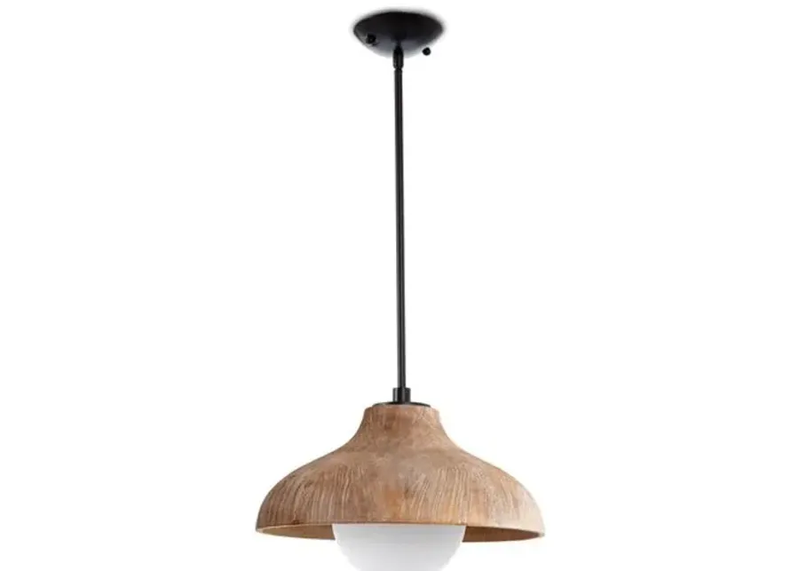 Coastal Living Surfside Wood Pendant - Natural - Regina Andrew - Beige