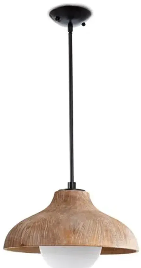 Coastal Living Surfside Wood Pendant - Natural - Regina Andrew - Beige
