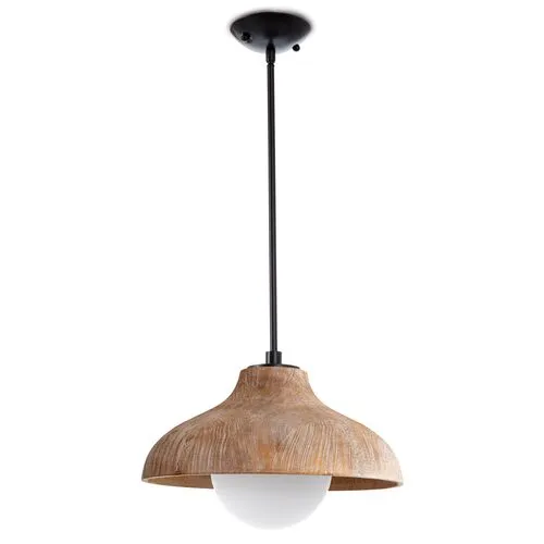 Coastal Living Surfside Wood Pendant - Natural - Regina Andrew - Beige