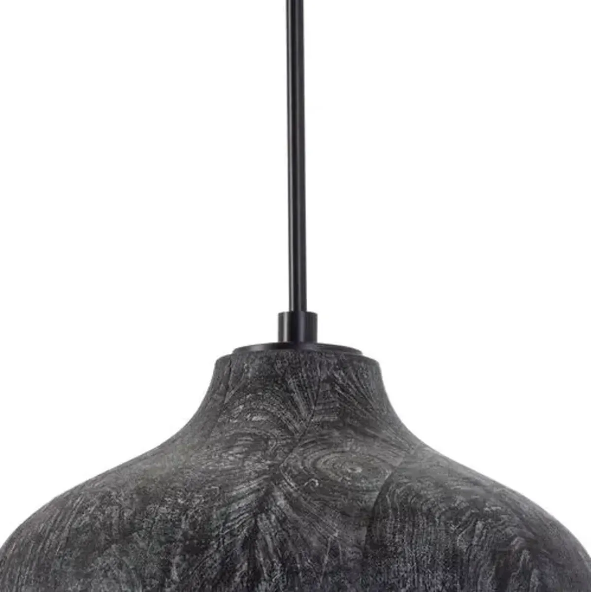 Coastal Living Surfside Wood Pendant - Black - Regina Andrew