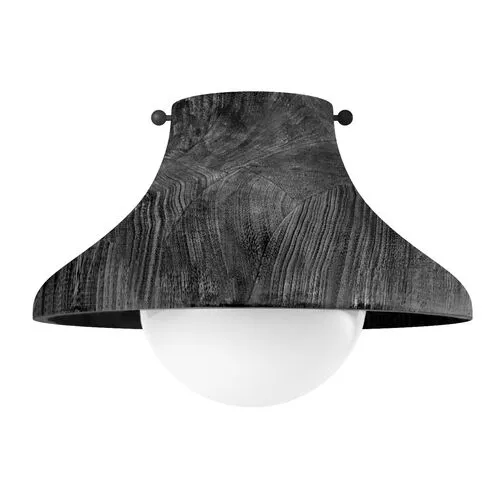 Coastal Living Surfside Wood Flush Mount - Black - Regina Andrew