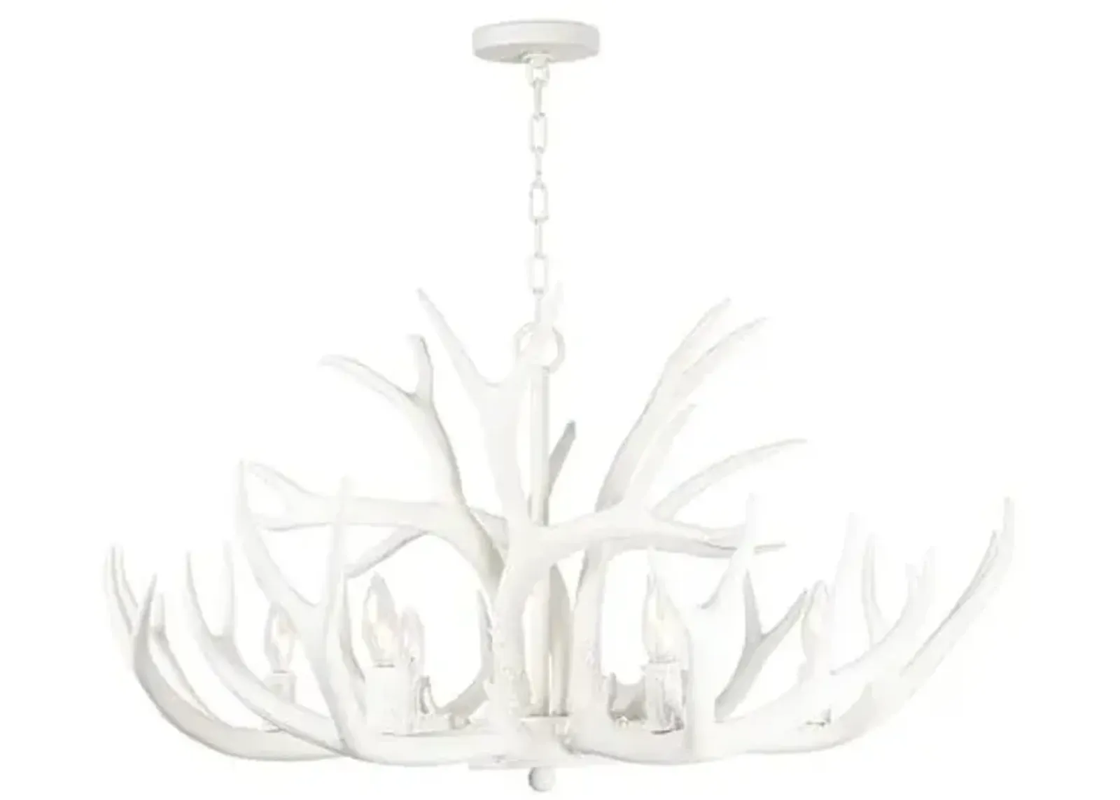 Antler Chandelier - Matte White - Regina Andrew