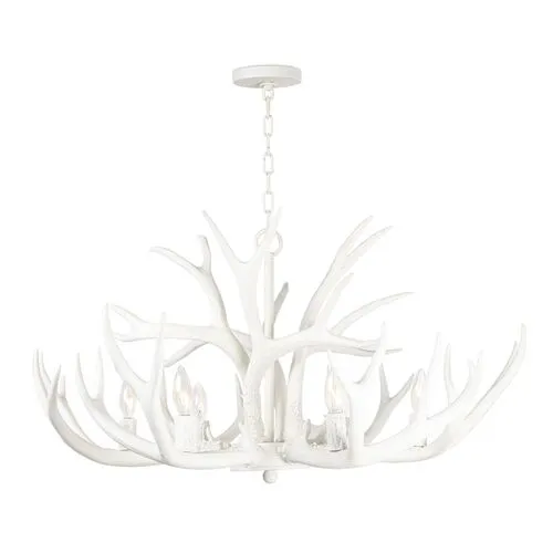 Antler Chandelier - Matte White - Regina Andrew