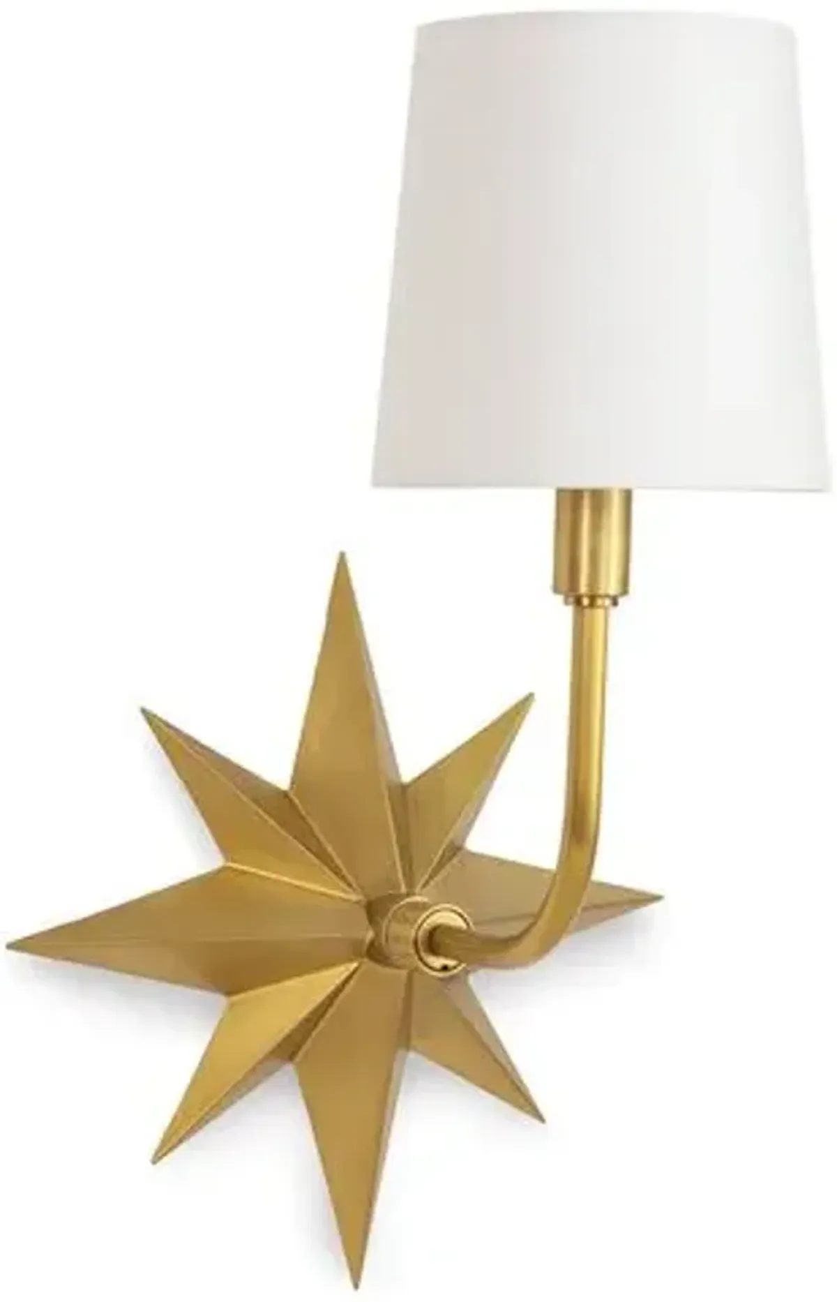 Coastal Living Etoile Sconce - Brass - Regina Andrew - Gold