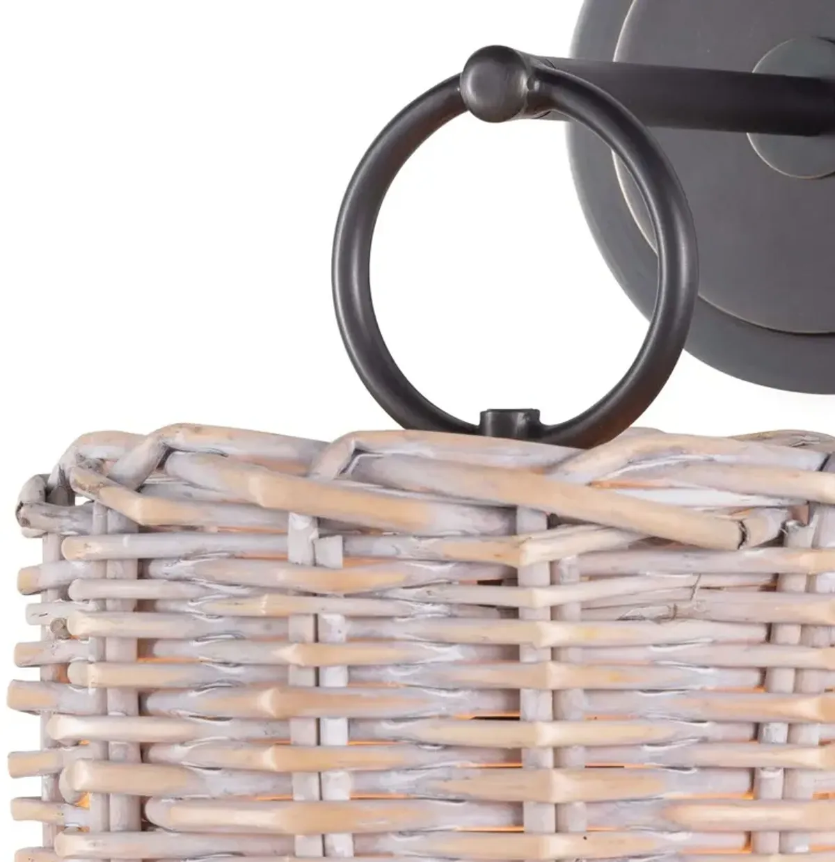 Nantucket Wicker Sconce - Bronze - Regina Andrew - Black