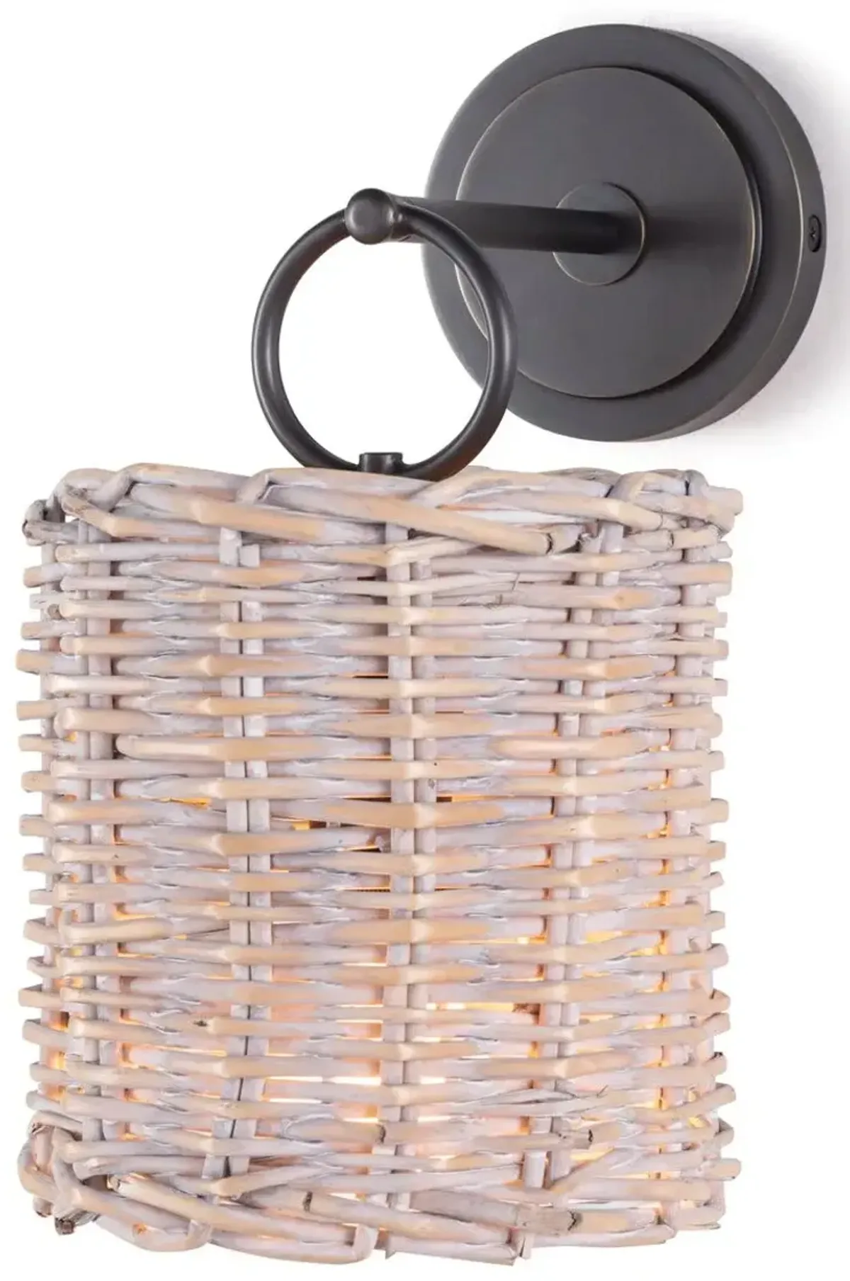 Nantucket Wicker Sconce - Bronze - Regina Andrew - Black