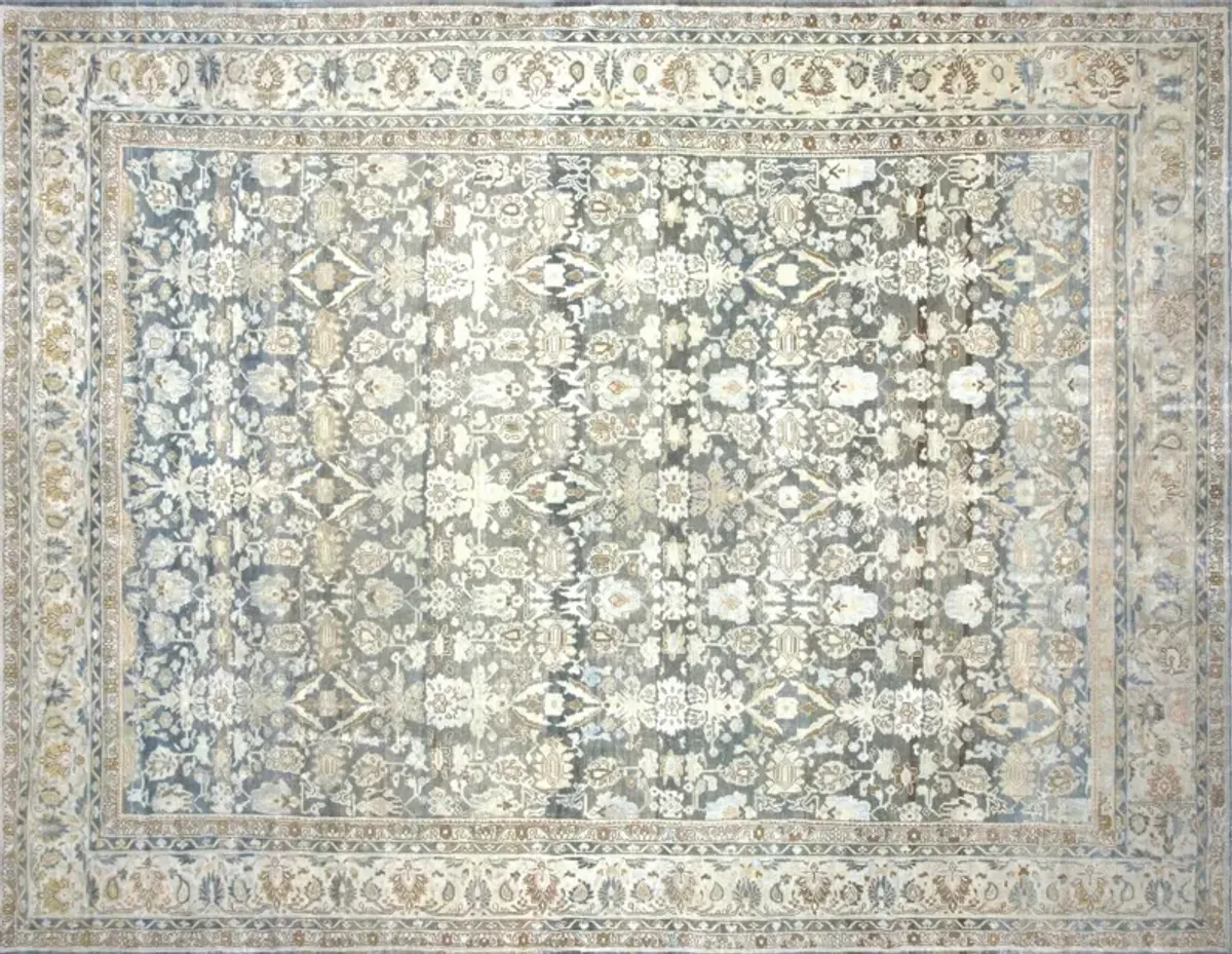 1920s Persian Melayer Rug - 11'11" x15'3" - Nalbandian - Blue - Blue