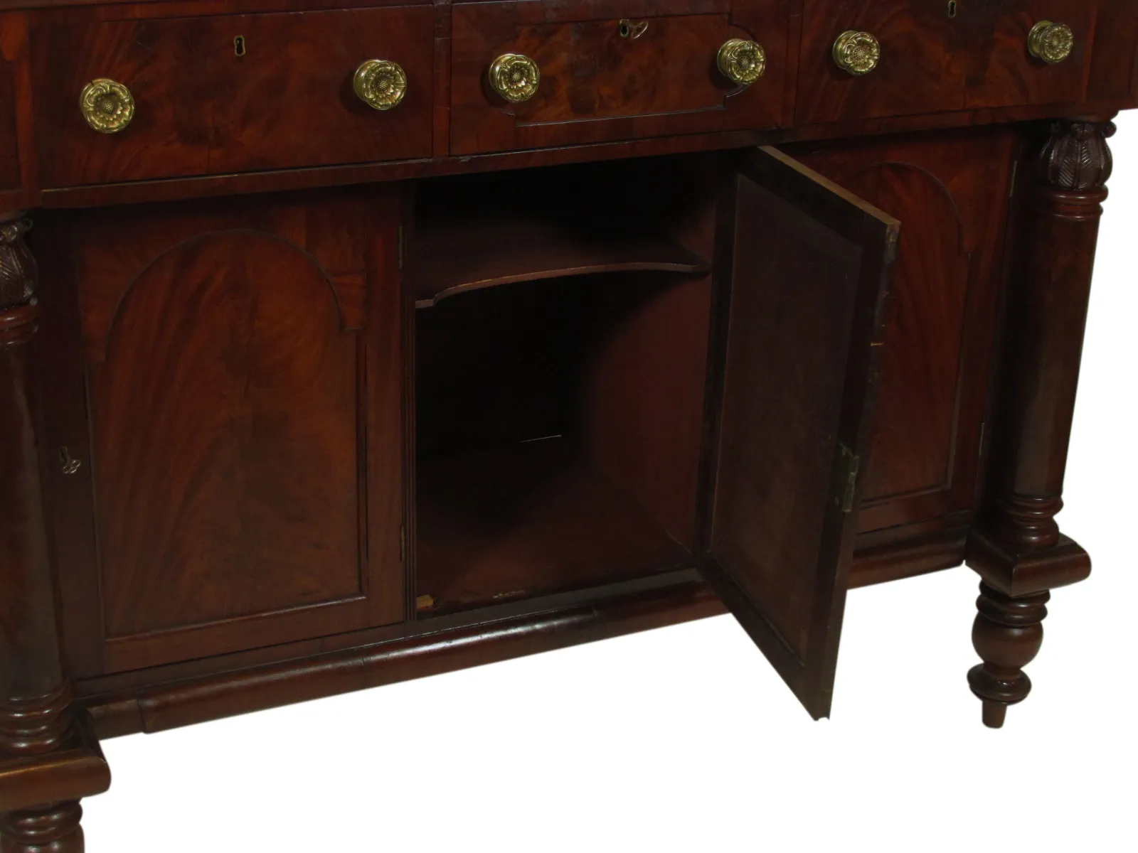 19th-C American Classical Sideboard - The Barn at 17 Antiques - Brown