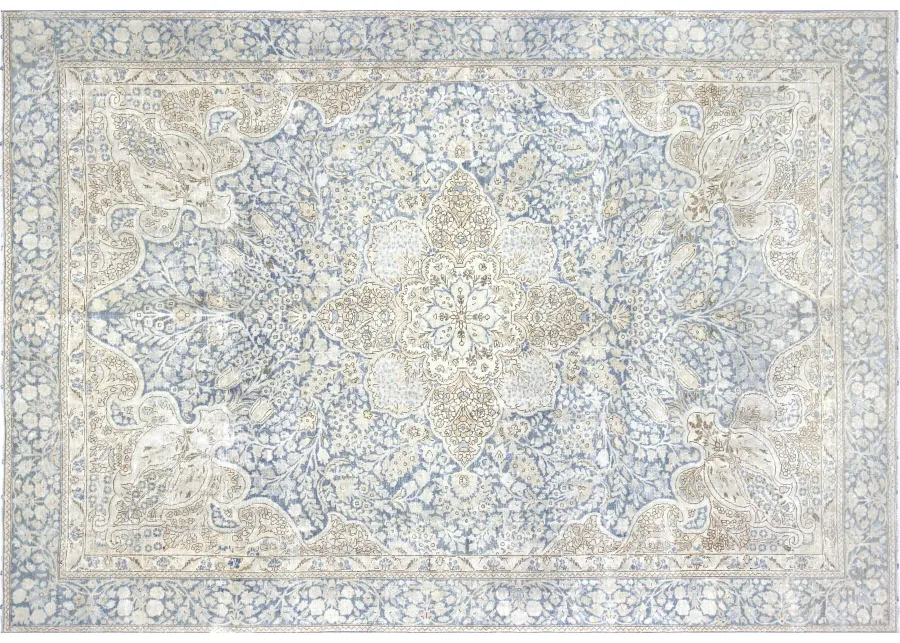 1920s Persian Meshed Rug - 8'7" x 12'2" - Nalbandian - blue - blue