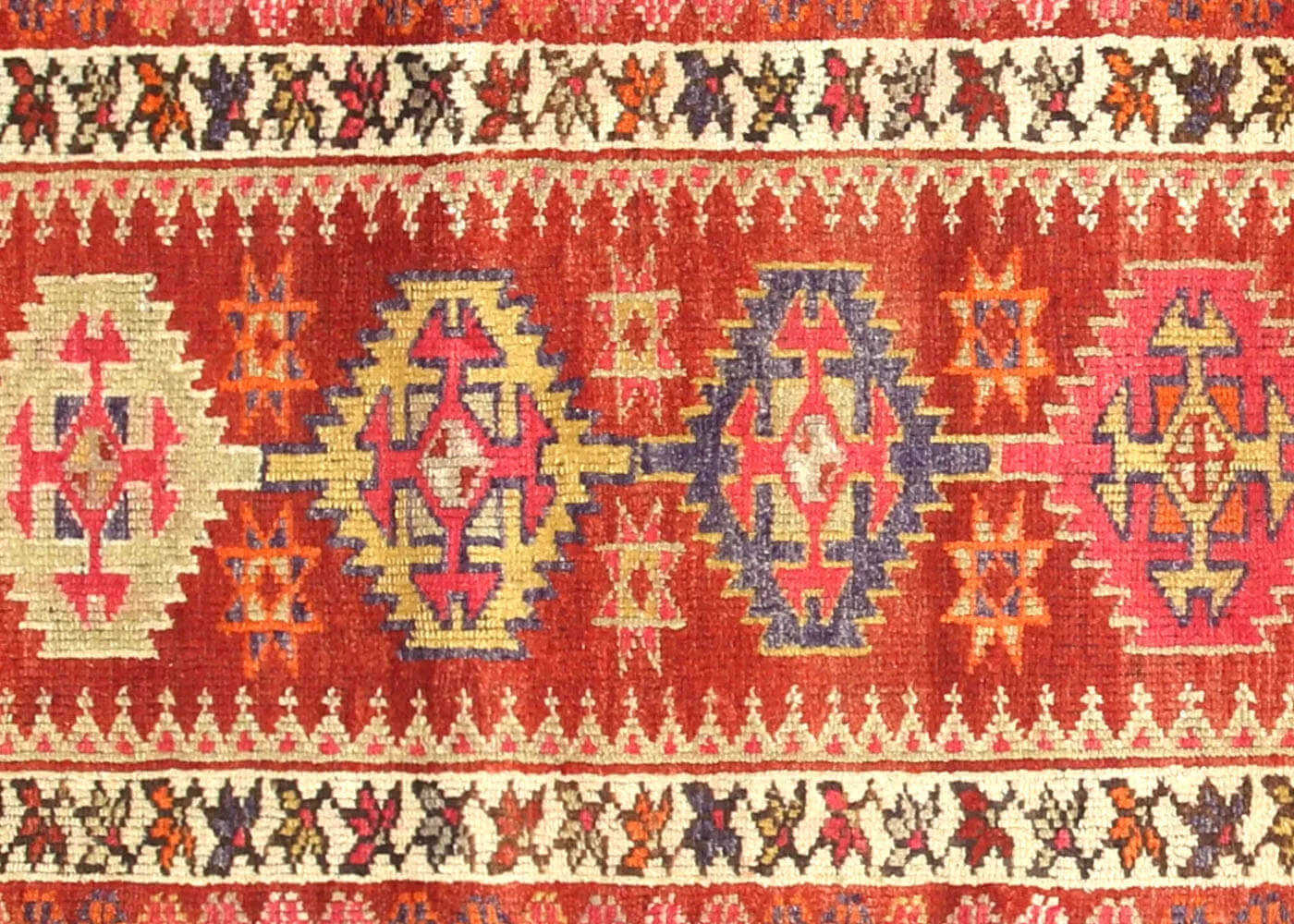 1960s Turkish Oushak Runner - 2'10"x12'2" - Nalbandian - Red